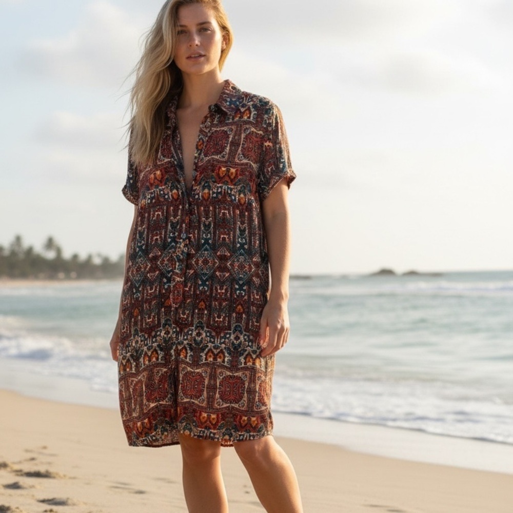 Urban Outfitters Multicolor Patterned Swim Coverup - Picture 1 of 5